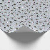 Light Blue Bee Mine/Be My Valentine Bees & Hearts Geschenkpapier (Ecke)