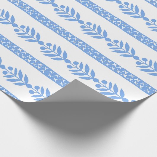 Light Blue Berrylines Geschenkpapier (Ecke)
