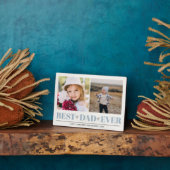 Light Blue BEST VATER EVER Collage 2 Foto Fotoplatte (Seite)