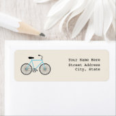 Light Blue Bicycle Address Label (Insitu)