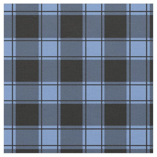 Light Blue & Black Buffalo Plaid Stoff (Nahaufnahme)