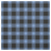 Light Blue & Black Buffalo Plaid Stoff (Muster)