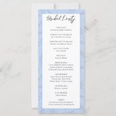 Light Blue Blätter and Foliage Wedding Program (Rückseite)