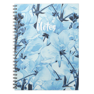 Light Blue Blume "Notes" Notizblock