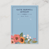 Light Blue Boho Blume Earring Display Visitenkarte (Vorderseite)