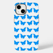 Light Blue Bold Mod Butterfets Case-Mate iPhone Hülle (Rückseite)