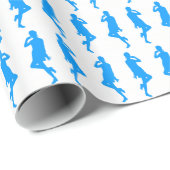 Light Blue Bold Mod GoGoGirls Geschenkpapier (Rolleneckpunkt)