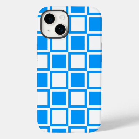 Light Blue Bold Mod Squares Case-Mate iPhone Hülle (Rückseite)
