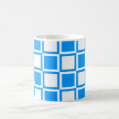 Light Blue Bold Mod Squares Kaffeetasse (Mittel)