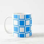 Light Blue Bold Mod Squares Kaffeetasse (Links)
