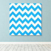 Light Blue Bold Zickzack bei Emporio Moffa Leinwanddruck (Insitu (Holzboden))