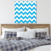 Light Blue Bold Zickzack bei Emporio Moffa Leinwanddruck (Insitu (Schlafzimmer))