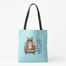 Light Blue Boss Cat Adorable Tasche