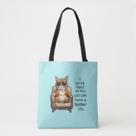 Light Blue Boss Cat Adorable Tasche
