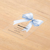 Light blue bow girl clear luxury Confirmation Acryleinladungen (Ablage )
