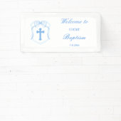 Light Blue Bow Wappen Taufe Banner (InSitu)