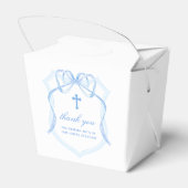 Light Blue Bow Wappen Taufe rausnehmen Geschenkschachtel (Rückseite)