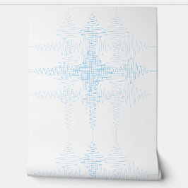 Light Blue Boy Room Sound Wave Minimal Style Tapete