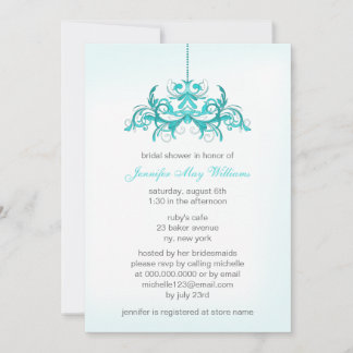 Light Blue Bridal Dusche Einladungen