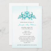 Light Blue Bridal Dusche Einladungen (Vorne/Hinten)