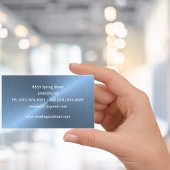 Light Blue Brushed Metal Sheen Visitenkarte