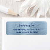 Light Blue Brushed Metallic Elegant Name (Insitu)