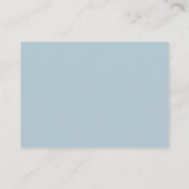 Light Blue Budget Modern Script Wedding RSVP Card Begleitkarte (Rückseite)