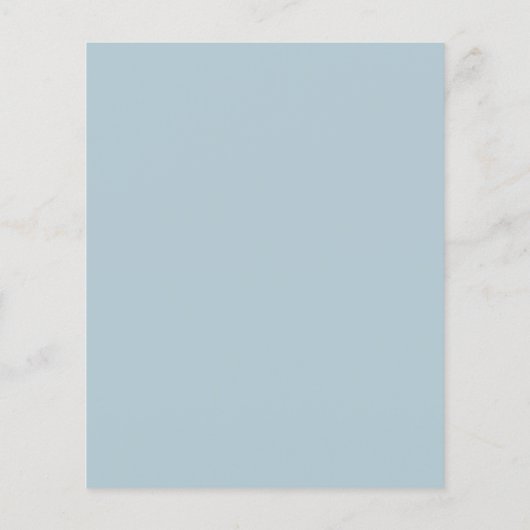 Light Blue Budget Moderne Script Hochzeitseinladun (Rückseite)