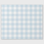 Light Blue Buffalo Karo Pattern Geschenkpapier (Flach)