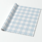 Light Blue Buffalo Karo Pattern Geschenkpapier (Ungerollt)