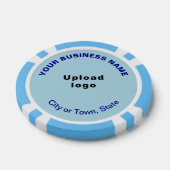 Light Blue Business Brand auf Poker Chips (Einzeln)