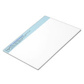 Light Blue Business Brand on Heading of Notepad Notizblock (angewinkelt)