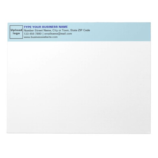 Light Blue Business Brand on Heading of Notepad Notizblock (Vorderseite)