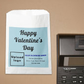 Light Blue Business Brand; Valentine; Papiertasche Geschenktütchen
