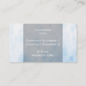Light Blue Business Card Visitenkarte (Rückseite)