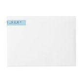 Light Blue Business Rücksendeadresse Slim (Vorderseite)