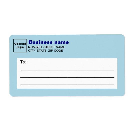 Light Blue Business Shipping Label (Vorne)