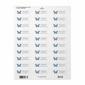 Light Blue Butterfly-Adresse (Vorne)