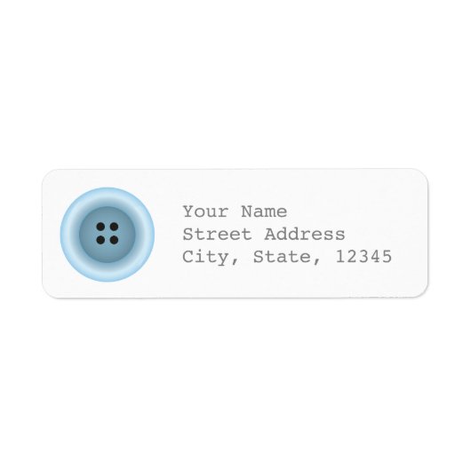 Light Blue Button Address Label (Vorne)