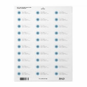 Light Blue Button Address Label (Vorne)