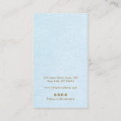 Light Blue Calligraphy Script für das Unternehmen Visitenkarte (Rückseite)