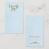 Light Blue Calligraphy Script für das Unternehmen Visitenkarte (Vorne/Hinten)