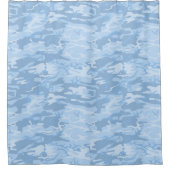 Light Blue Camouflage Duschvorhang (Vorderseite)