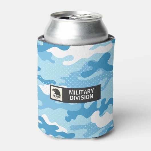 Light Blue Camouflage Pattern Beverage Insulator Dosenkühler (Kanne Vorderseite)