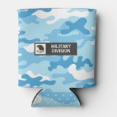Light Blue Camouflage Pattern Beverage Insulator Dosenkühler (Vorderseite)