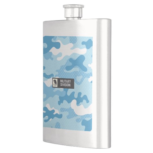 Light Blue Camouflage Pattern Military  Flachmann (Links)
