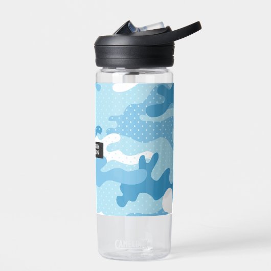 Light Blue Camouflage Pattern Trinkflasche (Links)