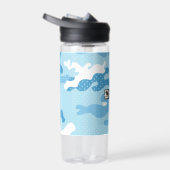 Light Blue Camouflage Pattern Trinkflasche (Rechts)