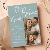 Light Blue Change Date Wedding Foto Postponement Save The Date