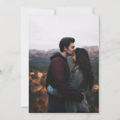 Light Blue Chinoiserie Floral mit Foto Wedding Einladung (Rückseite)